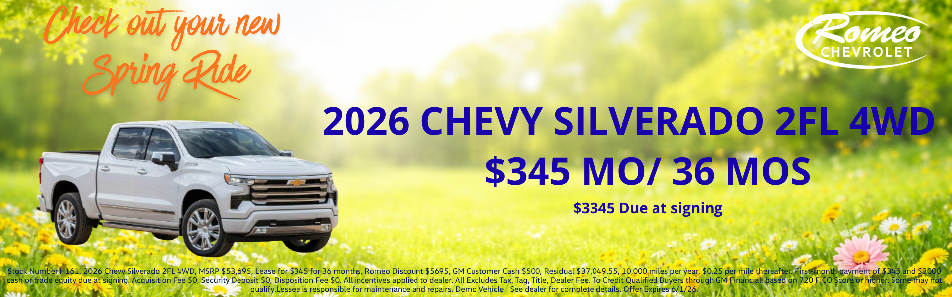 2026 Chevy Silverado 2FL $WD